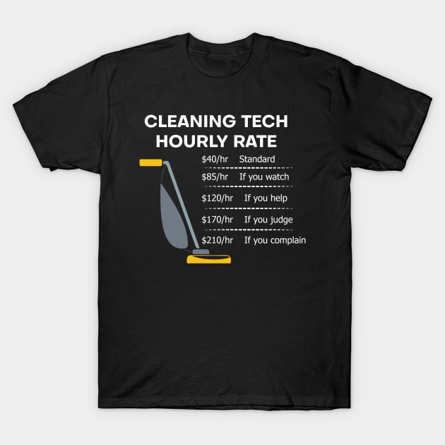 Novelty Cleaners Household Chores Janitorial Costs Humorous Maintenance Staff Wage Men Women T Shirt T-Shirt by teegarb